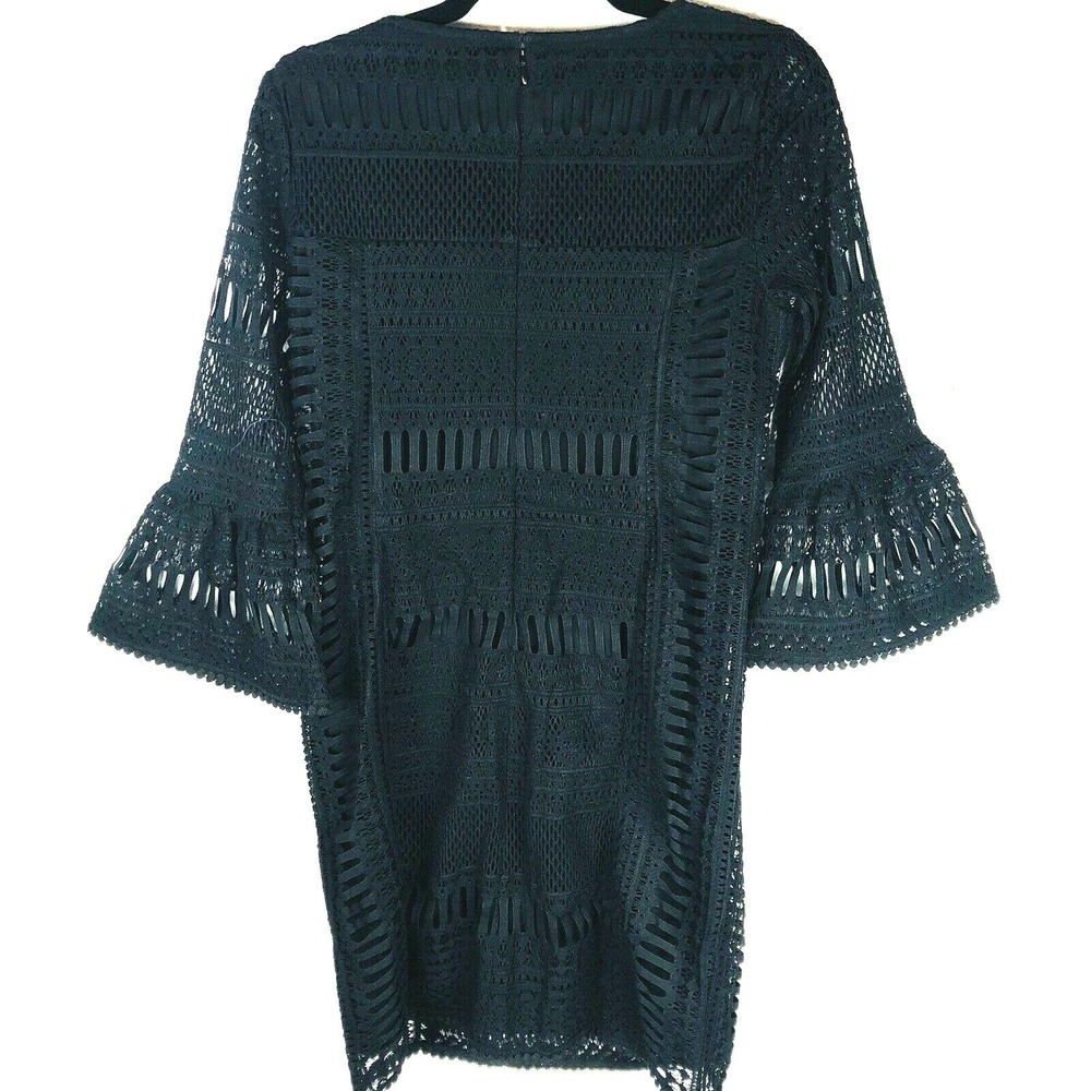 Alfani Women's Shift Dress Petite Crochet Bell Sleeve 4P - Picture 5 of 7